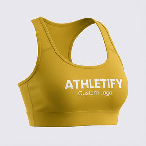 Sujetador deportivo Racerback de soporte medio para mujer, ligero, cómodo, transpirable, de cobertura completa, ecológico, para gimnasio, Yoga, correr - Product Image 1