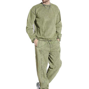 Fabricant de vêtements de haute qualité pantalon évasé personnalisé Vintage lavé à l'acide soleil délavé personnalisé imprimé bouffant survêtement de jogging pour hommes - Product Image 5