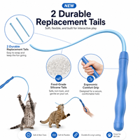 Bâton de chatouillage en silicone flexible avec queue de souris, jouet interactif pour animaux de compagnie, queues de remplacement, vente en gros