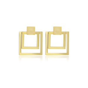 Three Square Design New Model Plain <b>Silver</b> <b>Stud</b> Earrings Turkish Wholesale 925 Sterling <b>Silver</b> Jewelry - Product Image 3