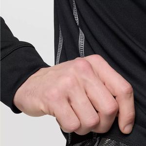 Vente en gros de tissu de marque de qualité 160g, coupe ajustée, couleur unie, pull à fermeture éclair quart de golf, logo personnalisé, 100% polyester respirant pour hommes - Product Image 3