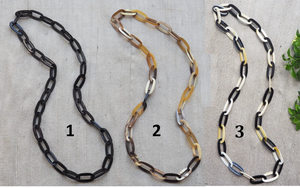 สร้อยคอจี้เขาควายคุณภาพสูงในฮอร์นธรรมชาติและอัญมณีเรซินจี้ควาย - Product Image 4