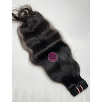Rambut Manusia Asli Arrow Exim Brazilian Body Wave 12a Virgin Remy, Bundel Rambut Tebal Lembut Berkilau Warna Alami, Jahitan Ganda Bebas Bahan Kimia