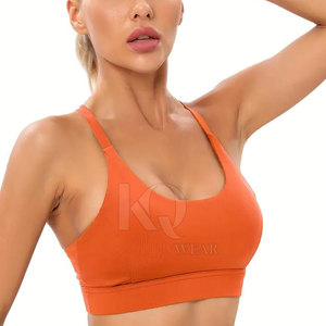 Sujetador deportivo de yoga para mujer, con almohadillas, tirantes ajustables, malla transpirable, para gimnasio, correr, fitness, entrenamiento, sin costuras, atlético, frontal. - Product Image 2