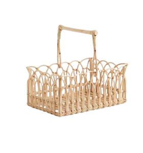 ตะกร้าหวายแฮนด์เมดตะกร้าเก็บอาหารอเนกประสงค์ตะกร้าหวายงานตามสั่ง - Product Image 3