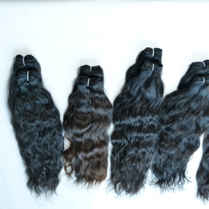 Tissage brut non transformé 100% cuticule indienne alignée en gros Bundle machine double trame Extensions de cheveux humains en vrac profondes pas cher - Product Image 3