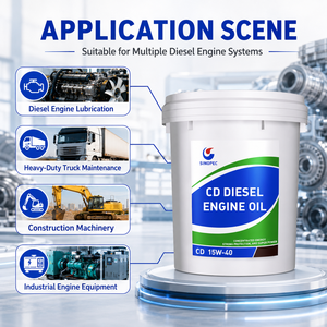 Huile moteur diesel CD 15W-40, lubrifiant pour moteur diesel de camion à charge moyenne, seau en plastique de 16 kg - Product Image 4