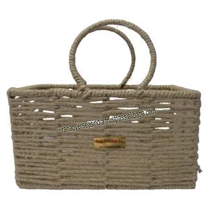 Vente en gros de corbeille de table rectangulaire en corde de jute de haute qualité avec poignée pour les cadeaux et le stockage de fruits et légumes - Product Image 5