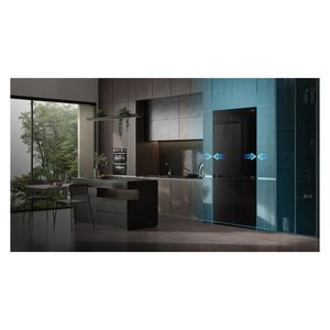 Refrigerador Hisense Multipuertas 91.1x60x190cm Total No Frost Negro Cristal Clase E Cuatro Puertas - Product Image 6