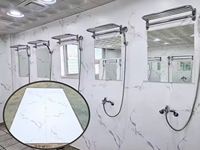 لوحة حائط حديثة هندسية مقاومة للحريق * * حمام (PVC) لفيلات المكاتب الداخلية للمستودعات الخارجية OEM ODM