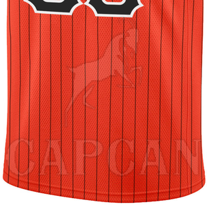 เสื้อบาสเก็ตบอลแห้งเร็วพิมพ์โลโก้ตามสั่ง100% คุณสมบัติโพลีเอสเตอร์ระบายอากาศได้ดี - Product Image 5