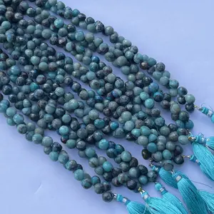 6mm 8mm 10mm Natural azul verde crisocola piedra facetada Briolette cebolla lágrima cuentas hebras mejor precio de fábrica al por mayor - Product Image 2