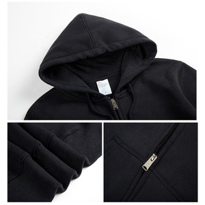 Vente en gros de sweats à capuche personnalisés imprimés 100 % coton, en toile unie, pour hommes et femmes, entièrement zippés, doux, épais, hiver, écologiques, respirants, séchage rapide - Product Image 6