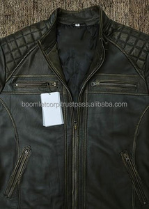 Blouson motard en cuir de haute qualité à séchage rapide pour hommes, tissu en toile Boomletcorp avec logo personnalisé et service OEM - Product Image 2