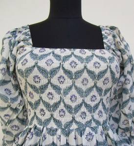 Impressionnant Designer Impression en Tissu de Coton Maxi Robes en Taille et Couleur Personnalisées pour Femmes Dames pour le Printemps d'été - Product Image 5