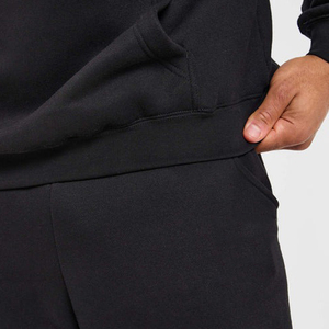 เสื้อฮู้ดผ้าฟลีซทรงหลวมสำหรับผู้ชายเสื้อฮู้ดแบบไม่มีเชือกผูกสำหรับผู้ชาย - Product Image 6