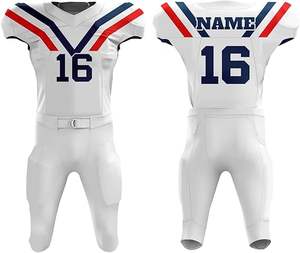 Conjunto de ropa deportiva transpirable de uniforme de fútbol americano de tendencia superior con impresión de sublimación deportiva en tela de poliéster - Product Image 4