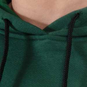 100% coton sans fond sweat à capuche court surdimensionné épaule tombante Streetwear lourd hiver-grande taille technique lavée à capuche - Product Image 5