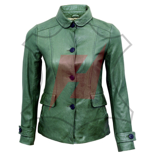 Chaqueta de Cuero para Mujer, Uso Casual, Invierno, Calidad Premium, Moda, Cierre Frontal con Cuello Camisero - Product Image 1