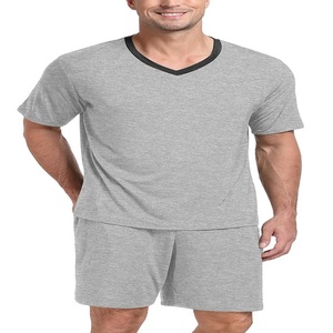 Conjunto de camisa y pantalones cortos informales de verano de 2 piezas para hombre de alta calidad poliéster transpirable/algodón personalizable - Product Image 1