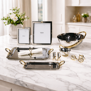 Wedding Gift Serving Tray Party Serving Tray Luxury Serving Tray Serving Tray Elegant Dinner <b>Table</b> serving tray Rectangular - Product Image 3