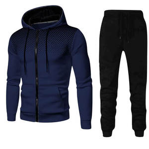 ชุดวอร์มลำลองผู้ชายไซส์ใหญ่แบบ 2 ชิ้น สำหรับฤดูหนาว แขนยาว แบบกลับด้านได้ แห้งเร็ว - Product Image 3