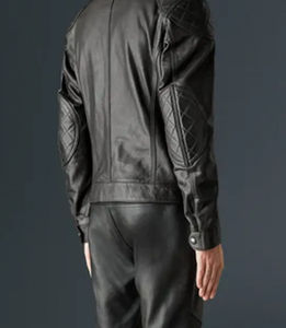 Veste de moto en cuir véritable noir motard décontracté dernière conception veste de motard en cuir pour homme vente en gros - Product Image 5