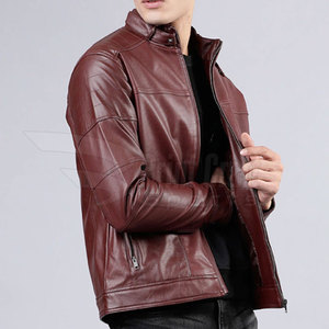 Hot Selling New Fashion Men's Winter Windproof Leather <b>Jacket</b> OEM Service High Street Style with Letter Pattern Canvas Fabric - Product Image 4