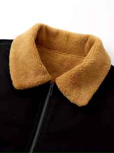 Wholesale <b>Patchwork</b> Bomber <b>Jacket</b> for Men Warm Winter Wear Custom Logo Front Pocket Casual Waterproof Breathable Windproof - Product Image 5