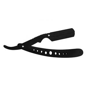 Nouveau rasoir droit noir à lame unique pour hommes outil de rasage en laiton de sécurité jetable pour les zones du bikini et des aisselles - Product Image 4