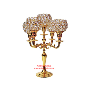 Candélabre en métal noir coulé en aluminium Candélabre en métal de taille personnalisée Centre de table en métal Candélabre décoratif fait main - Product Image 6