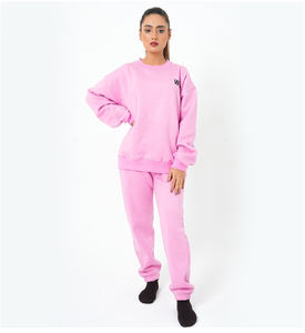 OEM Custom Winter 100% Cotton High Quality Front Logo Women's Oversized <b>Crewneck</b> Long Sleeve Sweatshirt - Product Image 6