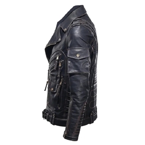 OEM Service Wholesale <b>Men's</b> Leather Winter <b>Jacket</b> with Stand Collar Front Logo Windproof Eco-Friendly Breathable <b>Men's</b> <b>Jackets</b> - Product Image 5