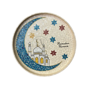 Vente en gros de plateau de service moderne en nacre pour le désert plateau de service de luxe pour le thé style arabe pour le Ramadan Eid du Vietnam - Product Image 3