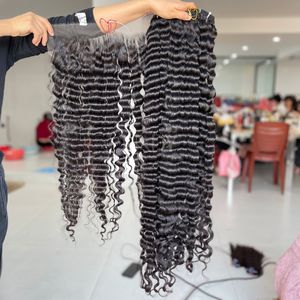 ชุดมัดผมสีดำแบบลอนพร้อมผมม้าและช่อเพื่อทำวิกผม2025 - Product Image 1
