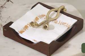 Classic Design Walnut Wood Natural Finished Napkin Holder Stylish Top Selling <b>Tabletop</b> Wooden Tissue <b>Storage</b> Use - Product Image 5