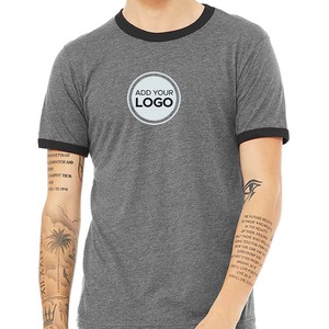 เสื้อยืดคอกลมแขนสั้นสำหรับผู้ชายเสื้อยืดผ้าฝ้าย/ใยไผ่ป้องกันการหดตัวสำหรับผู้ใหญ่ออกแบบได้ตามต้องการ - Product Image 3