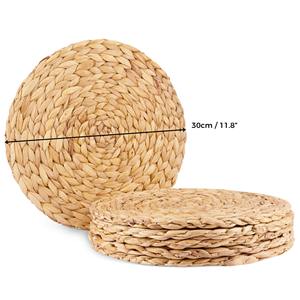 Napperon rond tissé rustique en jacinthe d'eau Produits écologiques Fabriqué au Vietnam Décoration de table Napperon tissé Vente en gros - Product Image 2