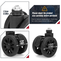 Kit de remplacement de roulettes pour valise, noyau en acier 360° °   Roues pivotantes silencieuses pour valises, compatibles avec la plupart des bagages à roulettes, 2 pièces
