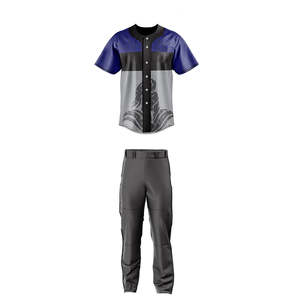 Maillot de baseball professionnel personnalisé OEM pour hommes, manches courtes, dernier design, couleur unie, respirant, ensembles personnalisés - Product Image 1