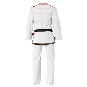 Kimono de Boxeo Venom Blanco Hecho a Medida al por Mayor, Ropa de Artes Marciales de Poliéster/Algodón Elástico de Secado Rápido - Product Image 3