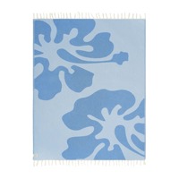 Grande couverture de pique-nique en coton turc bleu doux et léger de qualité supérieure pour l'été australien, serviette de plage absorbante à franges