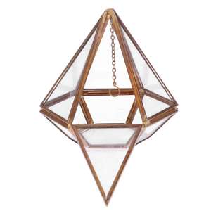 Décoration murale de qualité supérieure Terrarium en verre de qualité supérieure Finition antique Vase à fleurs de terrarium suspendu pour usage domestique - Product Image 6