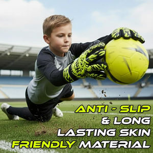 Gants de gardien de but de football en gros pour l'extérieur, adhérence supérieure en latex, doigts complets, sangle de poignet réglable pour un soutien supplémentaire - Product Image 5