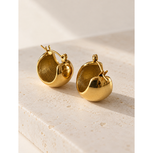 Pendientes de Aro con Forma de Globo de Cristal, Estilo Moderno - Product Image 3