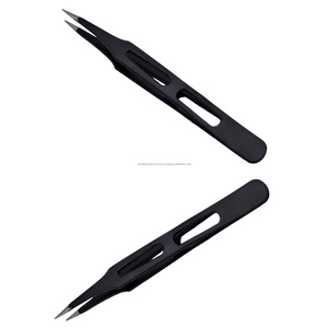 Pince à épiler de précision WORLD PRECISION SURGICAL WPS-JST-01, style bijoutier, droite, à pointe fine, en acier inoxydable, légère, pour sourcils - Product Image 5