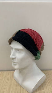 High Quality <b>Winter</b> Plain Dyed Custom Beanie Hat 100% Acrylic Warm Knitted Beanie Custom Logo Wholesale Rate OEM 2025 - Product Image 3