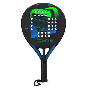 Raqueta de paleta de carbono con logotipo personalizado de forma redonda de lágrima de diamante de Venta caliente de gama alta, precio de fábrica, raqueta de paleta de carbono 3K de alta calidad - Product Image 3