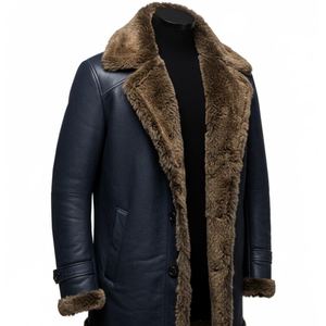Veste en peau de mouton pour homme, résistante, avec doublure en peau de mouton luxueuse pour une chaleur exceptionnelle en hiver et une finition en cuir de qualité supérieure - Product Image 6