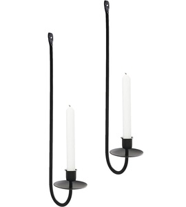 Classy Elegant <b>Black</b> Iron Candle Holder Best Finished New Design Metal Candle Holder <b>Candlestick</b> for Home Decoration Top Quality - Product Image 2